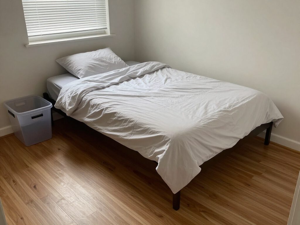 A real bedroom, before HomeGlow's Art deco redesign
