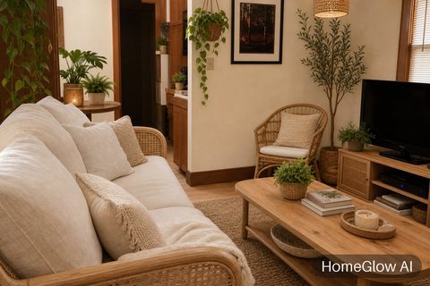 Biophilic Living Room redesign