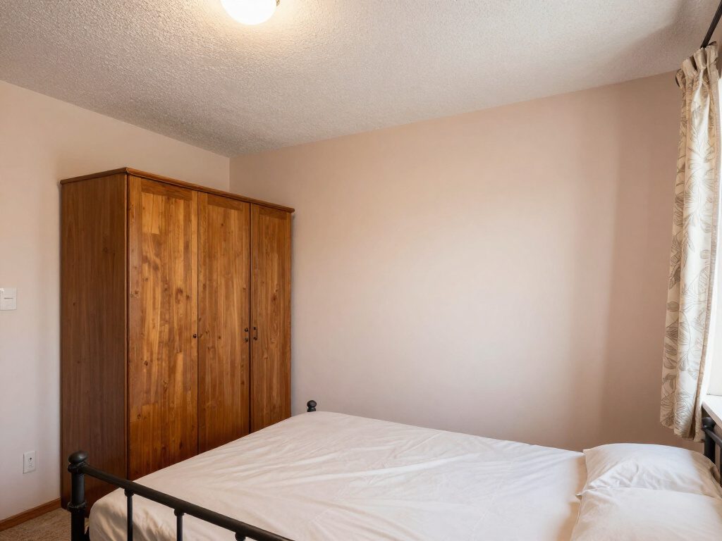 A real bedroom, before HomeGlow's Boho redesign