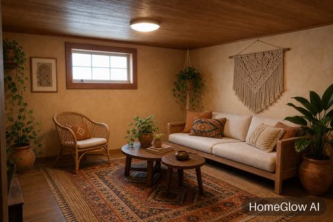 Boho Living Room redesign