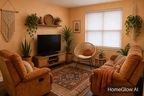Boho Living Room redesign