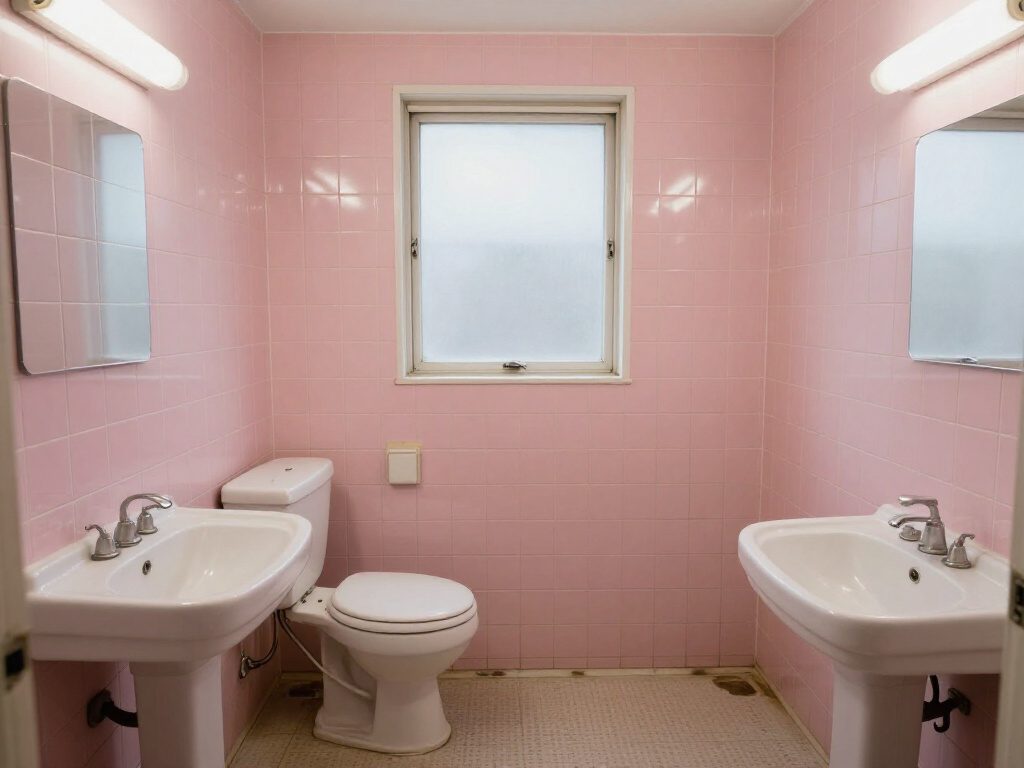 A real bathroom, before HomeGlow's Coastal redesign