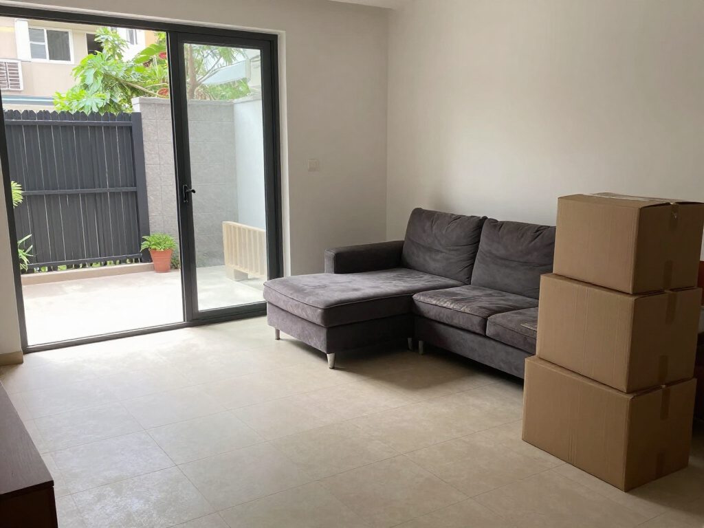 A real living room, before HomeGlow's Mid-century redesign