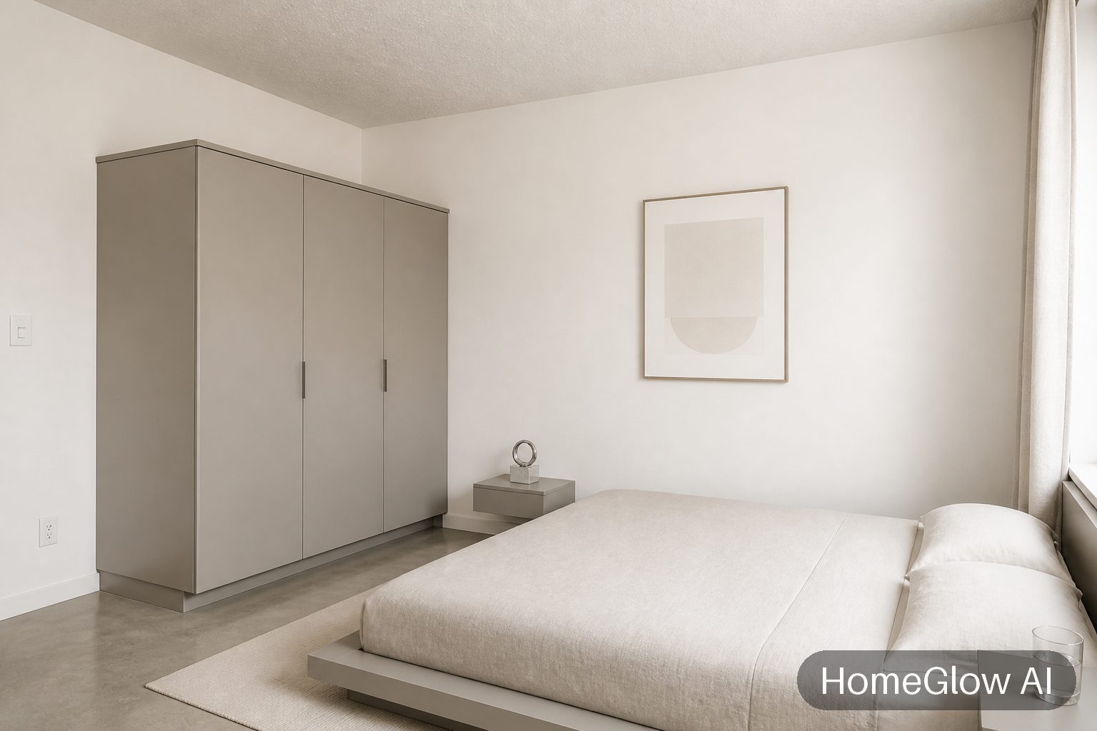 The same bedroom redesigned in Minimal by HomeGlow