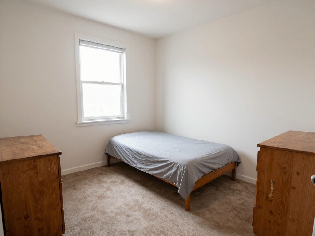 A real bedroom, before HomeGlow's Minimal redesign